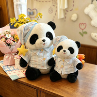 Z Factory Wholesale Artisan Pajamas Panda Plush Toy Soft Stuffed Animal for Kids Birthday Gift Home Nursery Decoration