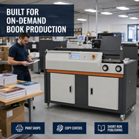 Encuadernadora de Libros con Servomotor C60F de 330 mm, Máquina de Encuadernación Perfecta para Manuales, Catálogos, Informes y Libros de Tapa Blanda