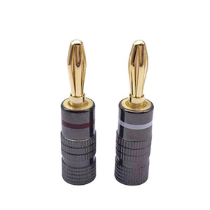 <span class=keywords><strong>Blanc</strong></span> et <span class=keywords><strong>rouge</strong></span> nouveau pistolet métal prises banane 24K plaqué or 4MM connecteur banane avec verrouillage à vis pour prises de haut-parleur Audio <span class=keywords><strong>Jack</strong></span> - Product Image 2