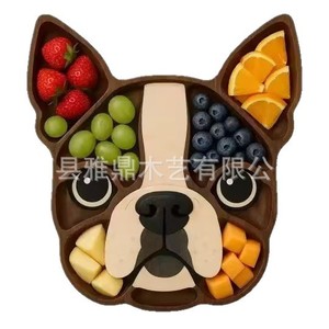 Bandeja de Frutas de Madera Maciza con Diseño de Perro, Plato de Servir con Estampado Animal para el Hogar, Modelo 1, Modelo 2, Modelo 3, Modelo 4, Modelo 5 - Product Image 5