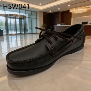 ZYF, <span class=keywords><strong>Scarpe</strong></span> Basse Casual in Pelle Marrone Stile Nautico con Lacci, Modello Penny, per il Tempo Libero, Taglie Grandi HSW040 - Product Image 3