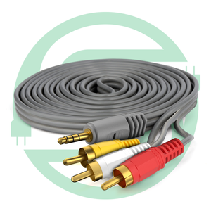 Cable de 3,5mm <span class=keywords><strong>a</strong></span> <span class=keywords><strong>rca</strong></span> av para videocámara, Conector de Audio y vídeo estéreo de 3,5mm macho <span class=keywords><strong>a</strong></span> 3RCA macho, buen precio - Product Image 2