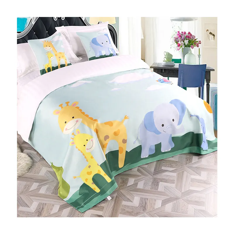 Funda de cama con estampado 3D para niños y niñas, juego de colcha con edredón personalizado rápido, 2022, 4 Uds.