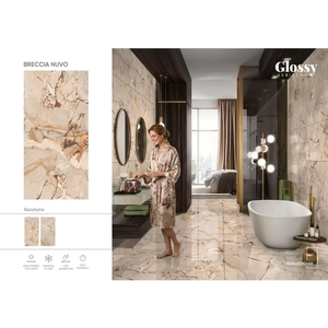 Azulejos de Porcelana Breccia Nuvo con Efecto Madera para Pisos y Paredes Exteriores, 60x120cm, Alto Brillo, 600x1200mm, 24x48 Pulgadas - Product Image 1