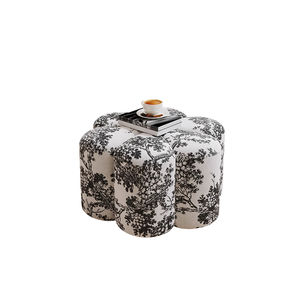 Tabouret de canapé créatif français crème moderne petit appartement sens de haut niveau Internet poufs de célébrités maison salon pétale - Product Image 6