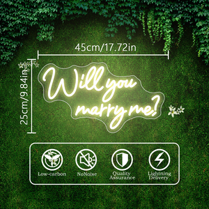 Custom Acrylic LED Wall Mount Neon <b>Sign</b> Will You Marry Me for Wedding Decoration Dropshipping Manufacturer <b>Electronic</b> <b>Sign</b> - Product Image 2