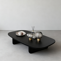 Table basse créative en bois massif de style Wabi-Sabi, table basse moderne pour petit appartement, table basse design personnalisée