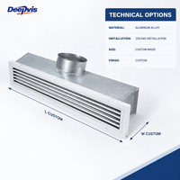 Diffuseur linéaire à fente en aluminium encastré pour système de ventilation CVC, grille d'aération linéaire, vente directe usine, taille personnalisée OEM