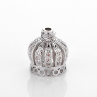 Couronne de perles en laiton CZ, perles pour collier, accessoires de bijouterie en métal, résultats et composants, matière première pour la fabrication de bijoux, pièces