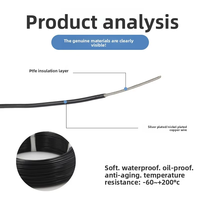 Fil électronique américain standard UL1199, isolé au PTFE, solide, haute température, nickelé, 600V, 22AWG, pour luminaires