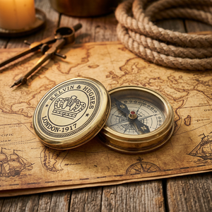 Alfa Nautical Brass Compass Analog Dial Portable Pocket <b>Hiking</b> Navigation Tool Vintage <b>Gift</b> Collectible - Product Image 6