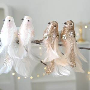 חדש סימולציות אדום לבן ציפור חג המולד קישוט גינה אלגנטית קישוט גינה אלגנטי קישוט גינה-פרוקי הסיטונאי - Product Image 1