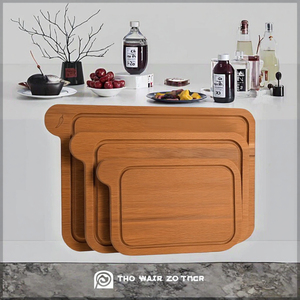 Tabla de Cortar Rectangular de Madera de Acacia, Tabla para Servir Ensaladas, Hecha a Mano, de Alta Calidad, Tamaño Personalizado, para Uso Doméstico - Product Image 3