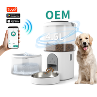 Distributeur automatique de nourriture pour animaux de compagnie avec enregistrement vocal intelligent, contrôle à distance double mode Wi-Fi et Bluetooth