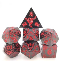 Vente en gros d'usine, lot de 7 dés métalliques DND, dés polyédriques D20 DND RPG pour Cthulhu, accessoires de jeu de table tendance