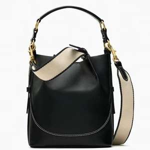New luxury PU leather <b>crossbody</b> <b>bag</b> for women, drawstring bucket <b>bag</b>, handheld handbag - Product Image 1
