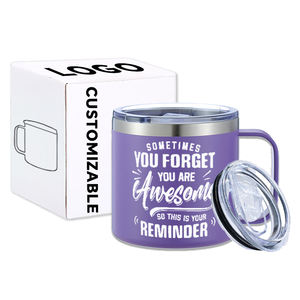 Stainless Steel Insulated Coffee Mug Tumbler Thick <b>Handle</b> Vacuum Design Durable Lid 30oz/40oz Capacity 6-12 Hours Thermal - Product Image 1