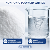 Poudre de polyacrylamide non ionique à haute viscosité, floculant pour usage industriel