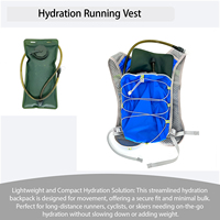 Gilet d'hydratation de course technique imperméable et réfléchissant pour la course nocturne, sac à dos de sport avec poche pour téléphone et poche à eau intégrée