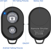 Déclencheur à distance Bluetooth sans fil pour IPhone, IOS, IPad, Samsung, HTC, LG & Android Selfie