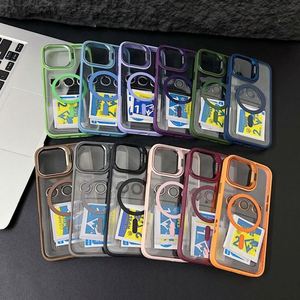 Étui de téléphone magnétique de luxe antichoc pour iPhone 17 13 14 15 16 11 12 Pro Max Plus, avec support et protection d'objectif en verre - Product Image 2