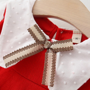 Vêtements de Nouvel An pour bébé, mini robes pour enfants, robes de princesse rouges pour filles, provenant de la vente en gros - Product Image 5