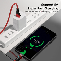Adaptateur de chargeur de prise US 20W | Téléphone portable QC3.0 Dual Port 5A Chargeur mural de voyage à charge rapide avec prise USBA et USBC (Type C)
