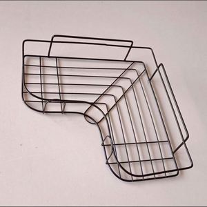 Support de Douche Mural Adhésif en Métal Sans Perçage, Étagère d'Angle Moderne Multifonctionnelle Non Pliable pour Salle de Bain, Gain de Place, Vente en Gros - Product Image 6