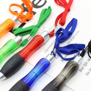 <b>Retractable</b> Short Fat Ballpoint With Lanyard and Black Leather Pouch, Custom Logo Multifunctional Promotional <b>Pen</b> - Product Image 2