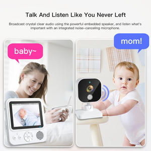 Surveillance de la température vocale bidirectionnelle Musique <span class=keywords><strong>Berceuse</strong></span> Allaitement Timing Baby Monitor Baby Camera - Product Image 6
