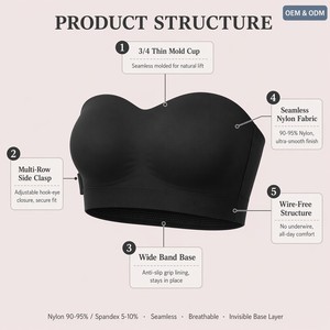 <span class=keywords><strong>Reggiseno</strong></span> push-up <span class=keywords><strong>senza</strong></span> cuciture e <span class=keywords><strong>senza</strong></span> <span class=keywords><strong>spalline</strong></span> per donna, set di biancheria intima <span class=keywords><strong>senza</strong></span> ferretto taglie forti L-5XL, <span class=keywords><strong>bianco</strong></span>, comodo per tutti i giorni. - Product Image 2