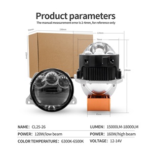 Chenlang 2025 Nuevo Faro LED de <span class=keywords><strong>3</strong></span> Pulgadas, 160W, 20000LM, 6000K, Lente Bi-Proyector de Tres Láseres, Resistente al Agua IP68, Luz Alta/Baja - Product Image 3