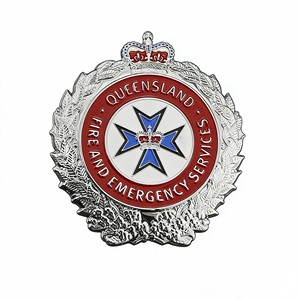 Distintivo Personalizzato in Smalto Morbido per Servizi Antincendio e di Emergenza del Queensland, Insegna in Metallo Placcato Argento per Cappello e Uniforme - Product Image 2