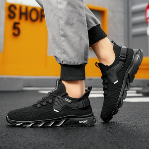 Zapatos Deportivos Casuales para Hombre, para Todas las Temporadas, Cómodos, con Diseño Simple y Elegante con Cordones, Suela Antideslizante y Amortiguadora, Parte Superior de Tela Suave - Product Image 4