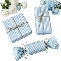Einfaches babyblaues gestreiftes Seidenpapier, Geschenkverpackung, flugzeugförmige Schachteln, Kleidungsfutter, feuchtigkeitsbeständiges Papier, florale Verpackung