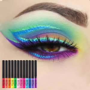 Handaiyan - Juego de 12 Delineadores de Ojos Líquidos Mate de Lujo, Delineador de Ojos Líquido de Larga Duración a Prueba de Agua, Delineador de Ojos de Color Mágico - Product Image 1