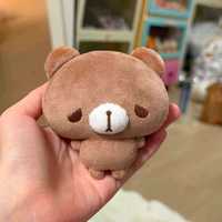 Peluche de 10 cm : Adorable petit ours brun et chat noir, pendentif en peluche au design créatif et esthétique, poupée de dessin animé