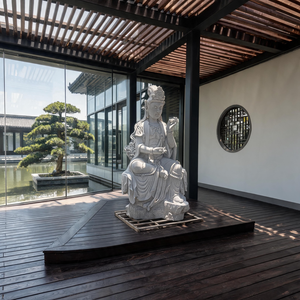 Statue de Bouddha Guanyin assis et inclinable, <span class=keywords><strong>sculpture</strong></span> religieuse traditionnelle personnalisable pour la décoration des temples et la méditation zen - Product Image 4
