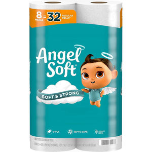 Papier toilette doux XMSJ 4/8/16/48 méga rouleaux = 16/32/64/192 rouleaux standard Origine américaine - Product Image 1