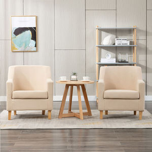 Fauteuil de salon individuel en velours de luxe nordique, fauteuil inclinable à dossier bas, chaise d'appoint durable pour la maison - Product Image 3