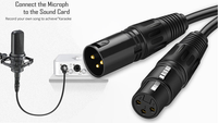 Cable de Micrófono de Alta Calidad XLR Macho a RJ45 Ethernet Hembra, Conductor de Cobre, Aislamiento de PVC y PE, Bajo Voltaje, para Mezclador, Carga 16A