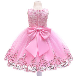 Abito da Principessa Rosso Brillante per Bambine, Vestito da Festa Antirughe in Cotone Traspirante, Abito da Cerimonia per Damigelle - Product Image 5