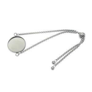 Stainless Steel Round <b>Adjustable</b> <b>Bracelet</b> Chain Jewelry Finding For DIY Accessories - Product Image 2