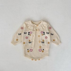 Cappotto ricamato a maniche lunghe lavorato a maglia per neonato Cardigan in cotone 100% - Product Image 3