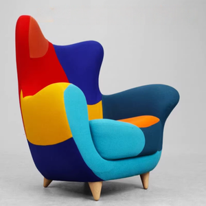 Fauteuil de salon moderne et contemporain en tissu noir et blanc, écologique, réglable et durable, pour chambre, <span class=keywords><strong>salle</strong></span> <span class=keywords><strong>à</strong></span> <span class=keywords><strong>manger</strong></span> et maison - Product Image 2