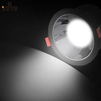Plafonnier encastré rond à LED en aluminium, orientable, pour la maison, le bureau, l'hôtel, l'éclairage commercial