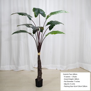 <span class=keywords><strong>Planta</strong></span> Artificial de Taro en Maceta de PVC Color Arcoíris Wangzu, 130/145/160/180/200/230cm, Decoración para Interiores y Exteriores - Product Image 4