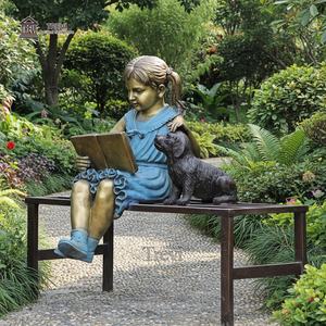 Estatua <span class=keywords><strong>de</strong></span> Bronce <span class=keywords><strong>de</strong></span> Niña y Perro <span class=keywords><strong>de</strong></span> Diseño Personalizado TREVI <span class=keywords><strong>para</strong></span> Decoración <span class=keywords><strong>de</strong></span> Jardín - Product Image 5