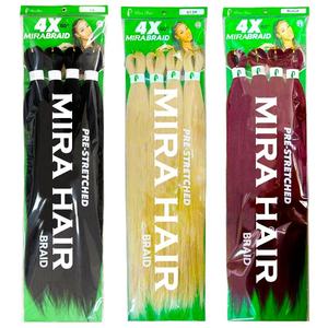 Extensions de cheveux synthétiques Yaki Ombré en gros, faciles à tresser, pré-étirées, 4X, échantillon gratuit, style africain - Product Image 3