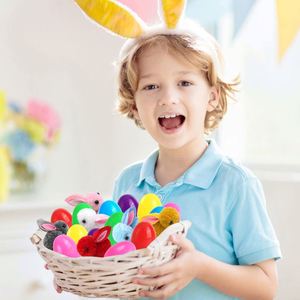 <b>Easter</b> Eggs Mini Bunny Ornaments Holiday <b>Basket</b> Fillers Plush Eggshell Toys Birthday <b>Gifts</b> Stress Relief Washed 5-7 Years - Product Image 4